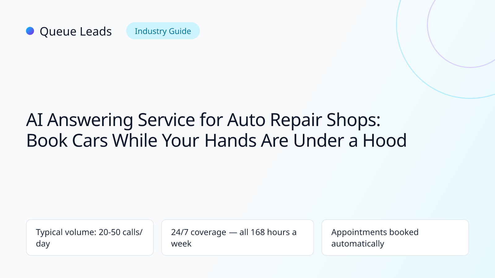 AI answering service for auto repair shops