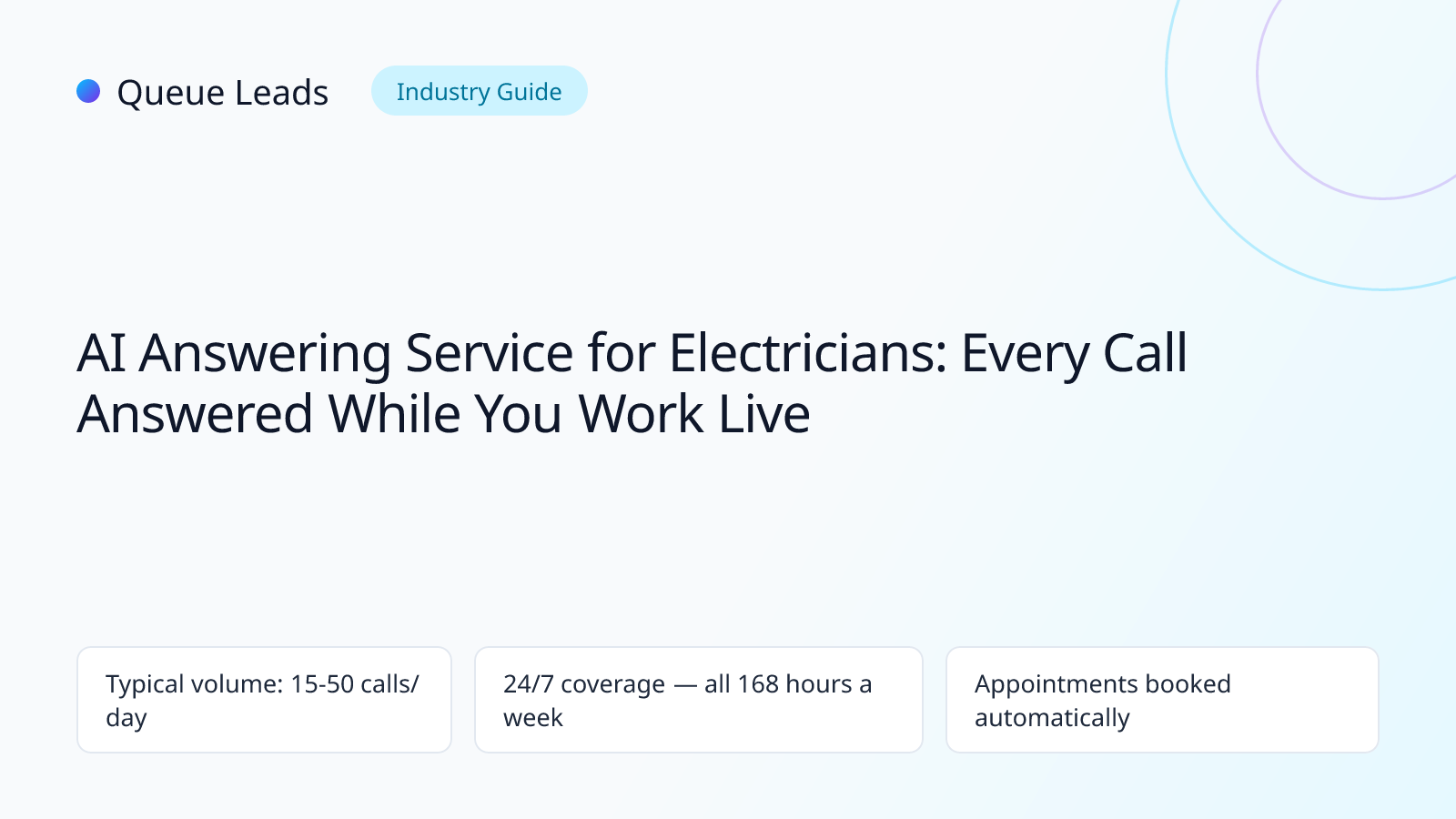 AI answering service for electricians