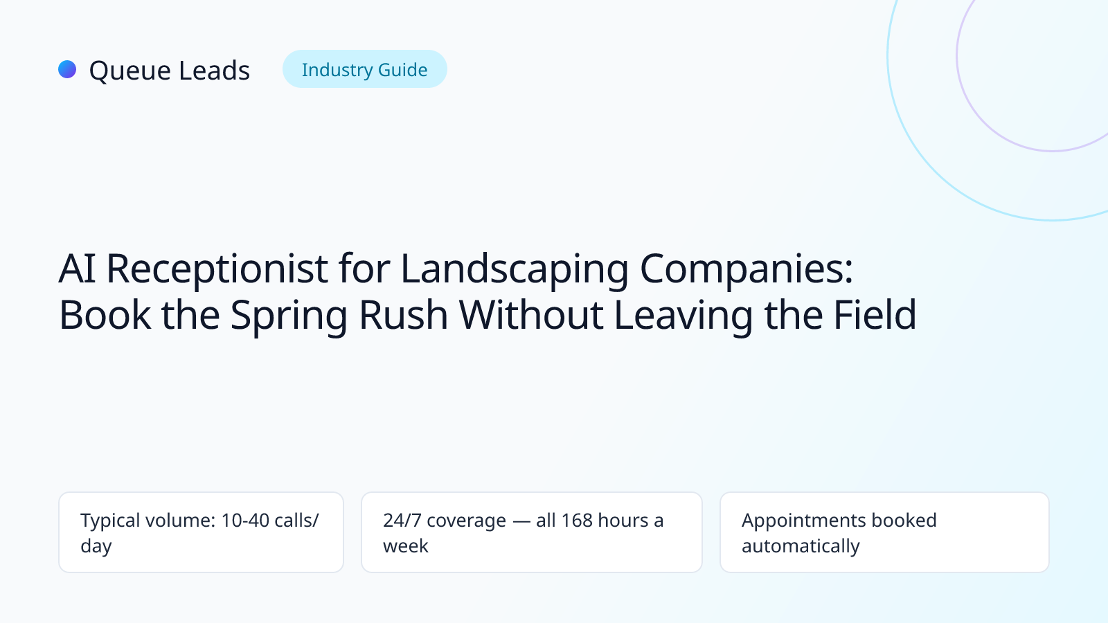 AI receptionist for landscaping companies